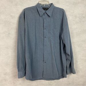 Montage Collection Long Sleeve Shirt Men’s Large Blue Button Up Check Vtg